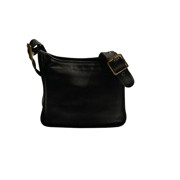 VINTAGE COACH l Black Classic Legacy Zip Shoulder Crossbody Handbag Purse 90s - Picture 7 of 16